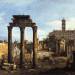 Rome - The Forum with the Temple of Castor and Pollux